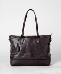 GUIONNET(GUIONNET)/GUIONNET トートバッグ PG007 2WAY LEATHER TOTE BAG ギオネ レザー ビジネストート/ダークブラウン