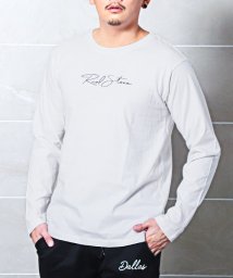 LUXSTYLE(ラグスタイル)/ワンポイントロゴプリントロンT/ロンT メンズ 長袖Tシャツ ロゴ プリント ワンポイント/ホワイト