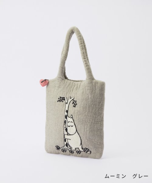 KLIPPAN(KLIPPAN)/クリッパン KLIPPAN トートバッグ 5903 ハンドバッグ SNEAKY LITTLE MY MOOMIN TREE HUG レディース バッグ フェルト/グレー