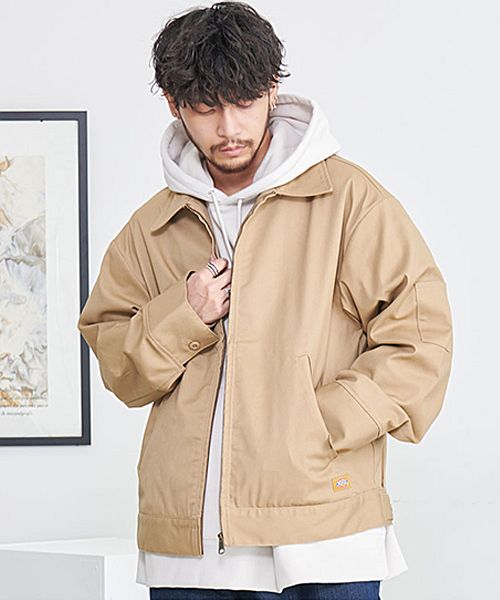 M554 【Dickies】ジップジャケット ネイビー-