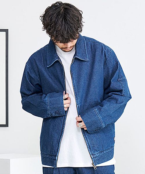 M554 【Dickies】ジップジャケット ネイビー-