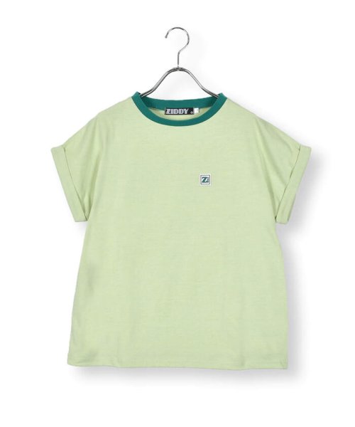 ZIDDY(ジディー)/バックロゴBIGリンガーTシャツ(130~160cm)/グリーン