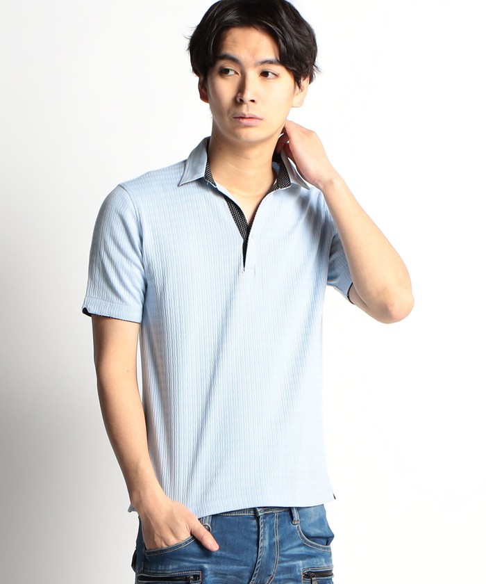 変形針抜スキッパーポロシャツ(505244338) | ハイダウェイ ニコル