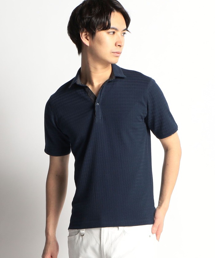 変形針抜スキッパーポロシャツ(505244338) | ハイダウェイ ニコル