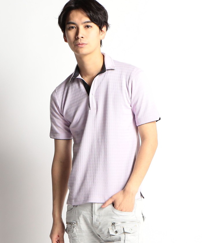 変形針抜スキッパーポロシャツ(505244338) | ハイダウェイ ニコル