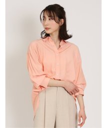 m.f.editorial(エムエフエディトリアル)/レギュラーカラー 前開きシャツチュニック レディース シャツ カットソー トップス ブラウス カジュアル インナー ビジネス ギフト プレゼント/オレンジ