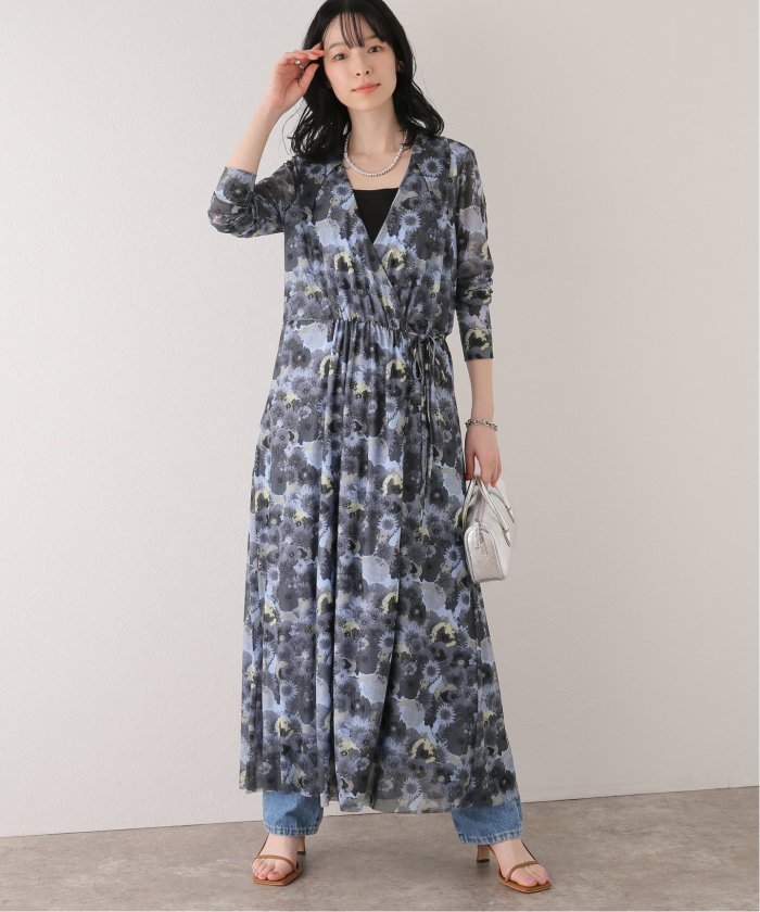 セール】【GANNI / ガニー】Printed Mesh Wrap Dress(505244853