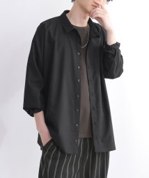 osharewalker(オシャレウォーカー)/『レギュラーカラーシンプルシャツ』/ブラック