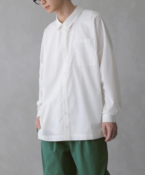 osharewalker(オシャレウォーカー)/『レギュラーカラーシンプルシャツ』/オフホワイト
