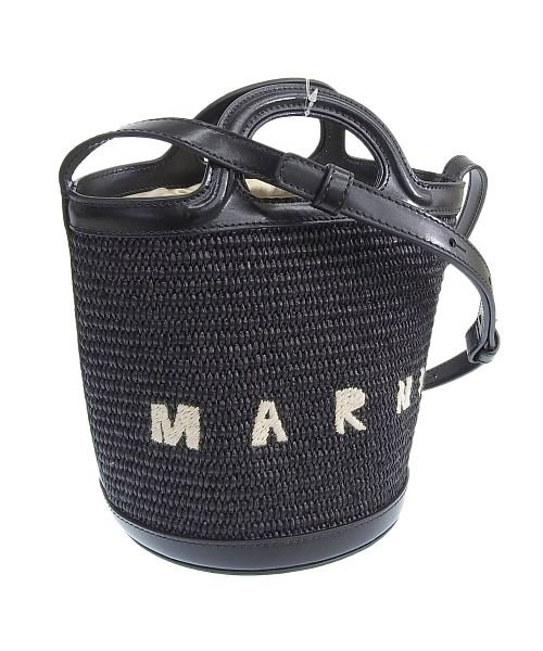 MARNI(マルニ)/MARNI マルニ TROPICALIA BASKET BAG SMALL バケット ショルダーバッグ 2WAY/ブラック