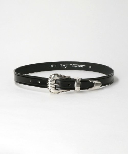 BEAUTY&YOUTH UNITED ARROWS(ビューティーアンドユース　ユナイテッドアローズ)/＜TORY LEATHER＞ CREASED BELT/ベルト/BLACK