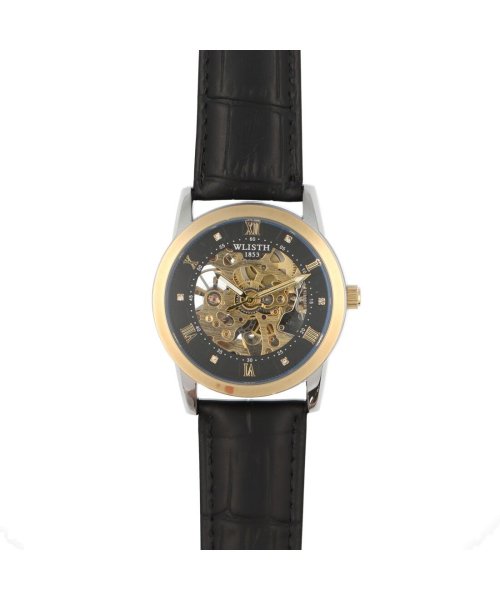SP(エスピー)/WSA018－GDBK メンズ腕時計 レザーベルト/ゴールド系