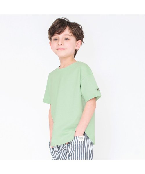 BRANSHES(ブランシェス)/【WEB限定 / USAコットン】シンプル半袖Tシャツ/ライトグリーン
