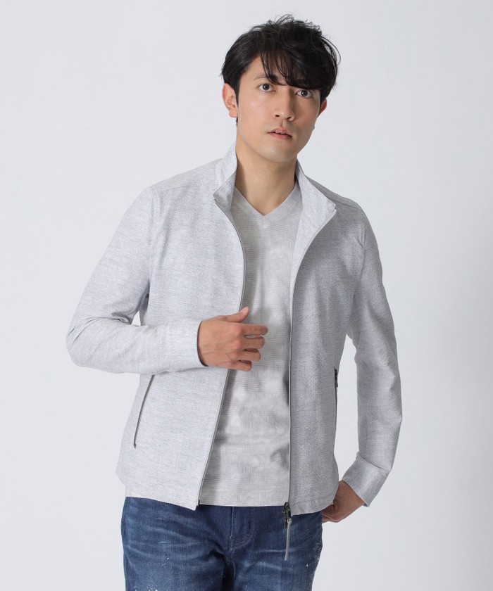 EPOCA UOMO　ジャケット　ニットブルゾン　グレー