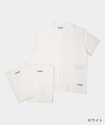 Jil Sander(ジル・サンダー)/ジルサンダー プラス JIL SANDER+ J40GC0001 J45048 Tシャツ メンズ レディース トップス 3枚セット 半袖 ラウンドネック ロゴラ/ホワイト