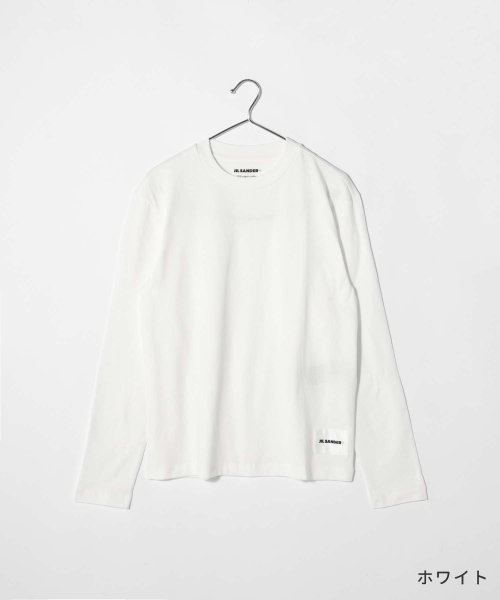 Jil Sander(ジル・サンダー)/JIL SANDER+ Tシャツ J40GC0002 J45048 ジルサンダー プラス レディース トップス 長袖 ロングTシャツ クルーネック カットソー /ホワイト