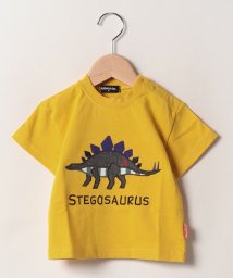 kladskap(クレードスコープ)/恐竜アップリケ半袖Tシャツ/カラシ
