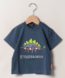 kladskap(クレードスコープ)/恐竜アップリケ半袖Tシャツ/紺