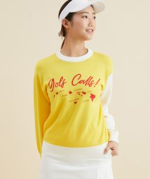 JUN and ROPE/Golf Callsインターシャバイカラー長袖プルオーバー/505244652