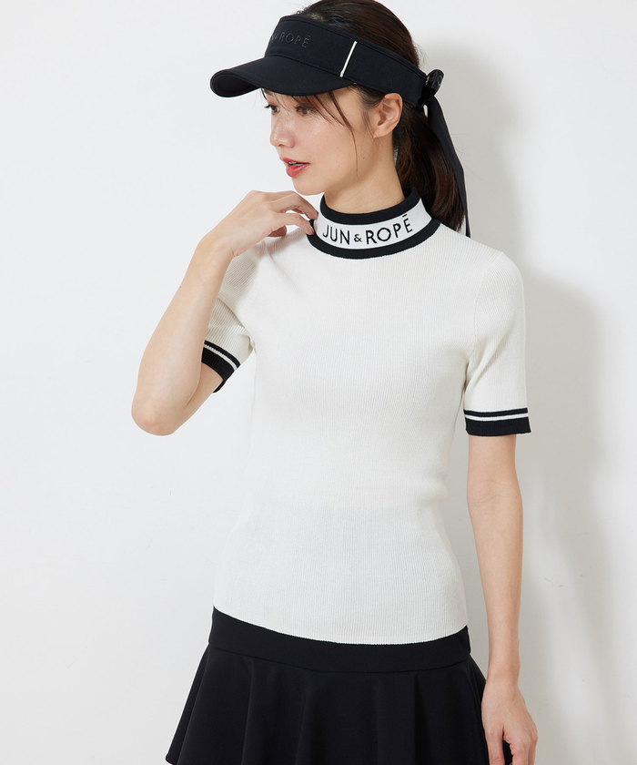 セール】ロゴモック5分袖リブプルオーバー(505244658) | ジュン&ロペ