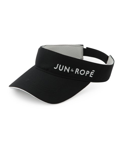 JUN and ROPE(ジュン＆ロペ)/ラメ立体ロゴ入りサンバイザー/ブラック（01）