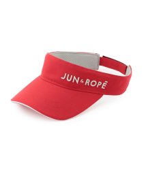 JUN and ROPE(ジュン＆ロペ)/ラメ立体ロゴ入りサンバイザー/レッド（60）