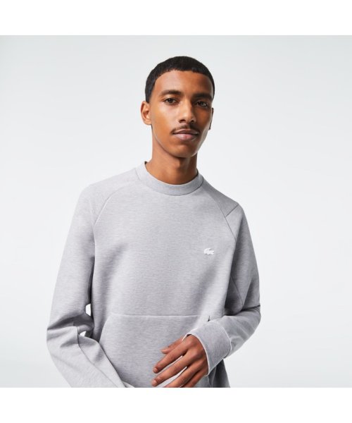 LACOSTE Mens(ラコステ　メンズ)/【WEB限定】ダブルフェイスクルーネックスウェットシャツ/シルバーグレー