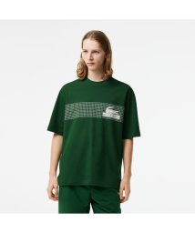 LACOSTE Mens(ラコステ　メンズ)/クラシックテニスプリントルーズフィットTシャツ/ダークグリーン