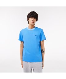 LACOSTE Mens(ラコステ　メンズ)/配色ネックリブストレッチ鹿の子Tシャツ/ブルー