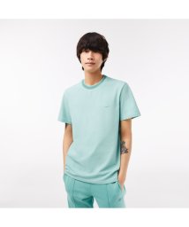 LACOSTE Mens(ラコステ　メンズ)/配色ネックリブストレッチ鹿の子Tシャツ/セージグリーン