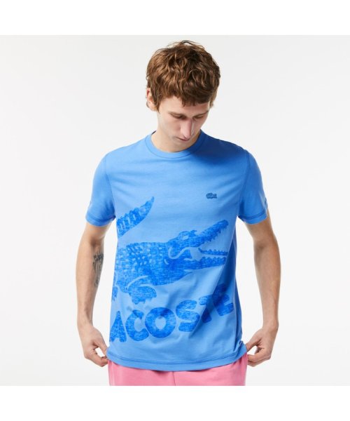 LACOSTE Mens(ラコステ　メンズ)/オーバーサイズプリントTシャツ/ブルー