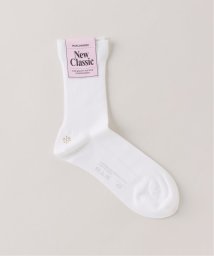 NOBLE(ノーブル)/【MARCOMONDE】fine gauge cotton ribbed sock/ホワイト