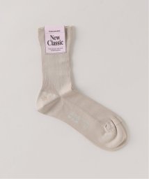 NOBLE(スピック＆スパン ノーブル)/【MARCOMONDE】fine gauge cotton ribbed sock/ベージュ