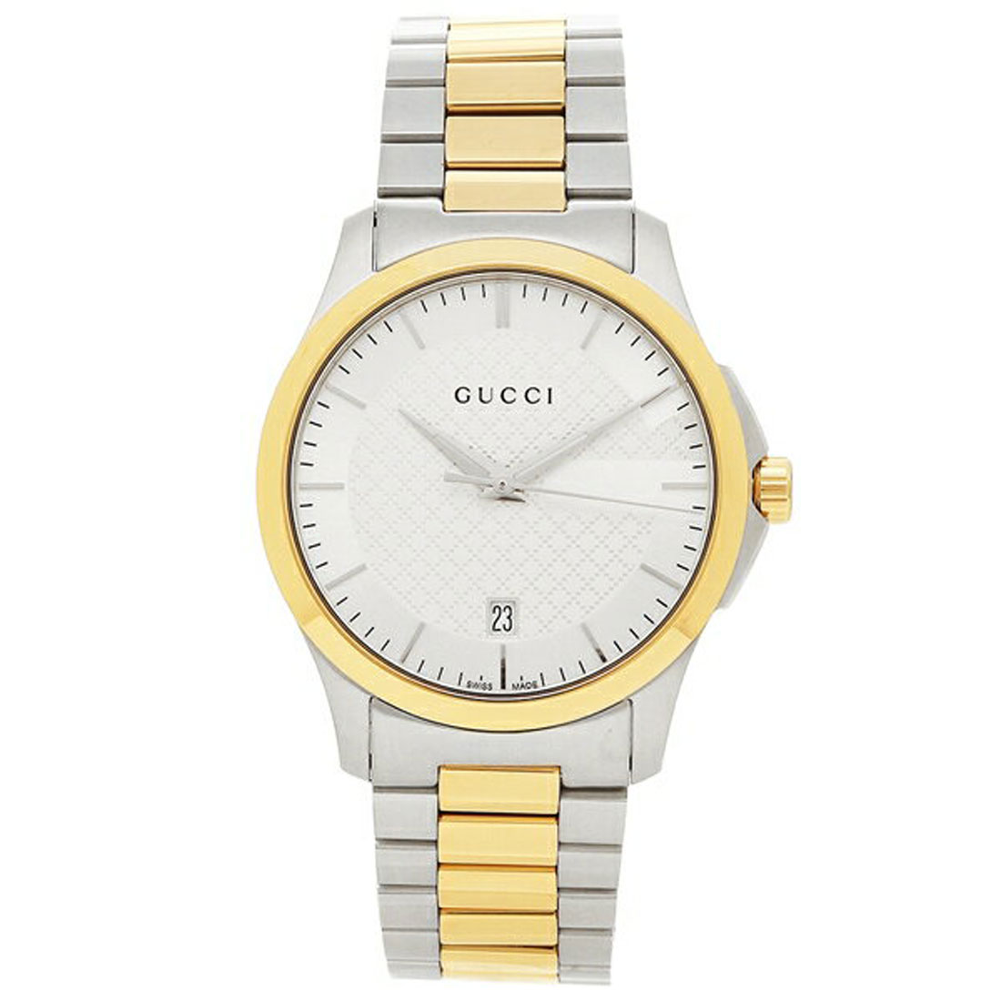 グッチ GUCCI デイト ゴールド・シルバーコンビ メンズ 腕時計 C950 グッチ GUCCI デイト ゴールド・シルバーコンビ メンズ 腕時計 C950