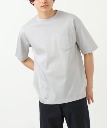 a.v.v (MEN)(アー・ヴェ・ヴェメンズ)/【接触冷感/S－XXL】シルケットスムースワイドシルエットTシャツ/ライトグレー