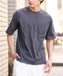 a.v.v (MEN)(アー・ヴェ・ヴェメンズ)/【接触冷感/S－XXL】シルケットスムースワイドシルエットTシャツ/ダークグレー