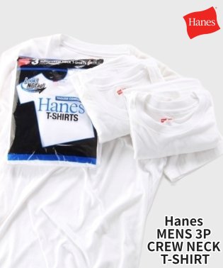 JEANS MATE/【HANES】青ラベル ポリエステル混 クルーネック Tシャツ 3Pパック 3枚組 定番モデル ドライタッチ 肌着にも/505226321