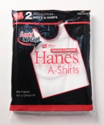 JEANS MATE(ジーンズメイト)/【HANES】赤パック 2枚組 2P タンクトップ Aシャツ 2枚組 リブタンクトップ 定番モデル/ホワイト