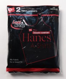 JEANS MATE(ジーンズメイト)/【HANES】赤パック 2枚組 2P タンクトップ Aシャツ 2枚組 リブタンクトップ 定番モデル/ブラック
