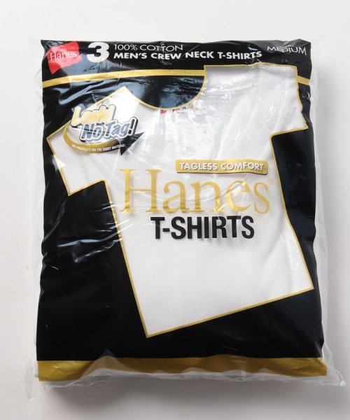 JEANS MATE(ジーンズメイト)/【HANES】ゴールドラベル 上質コットン100% クルーネックTシャツ 3Pパック 3枚組 GOLD LABEL /ホワイト