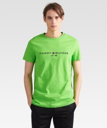 TOMMY HILFIGER(トミーヒルフィガー)/ベーシックロゴTシャツ/ライトグリーン