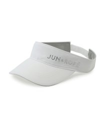 JUN and ROPE(ジュン＆ロペ)/ラインストーンロゴ　ツイルサンバイザー/ホワイト（10）