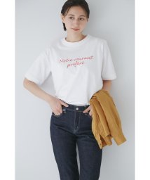 human woman(ヒューマンウーマン)/リサイクルロゴＴシャツ/レッド