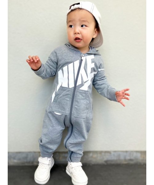 NIKE(NIKE)/ベビー(74－92cm) ロンパース NIKE(ナイキ) BABY FRENCH TERRY COVERALL/GRAY