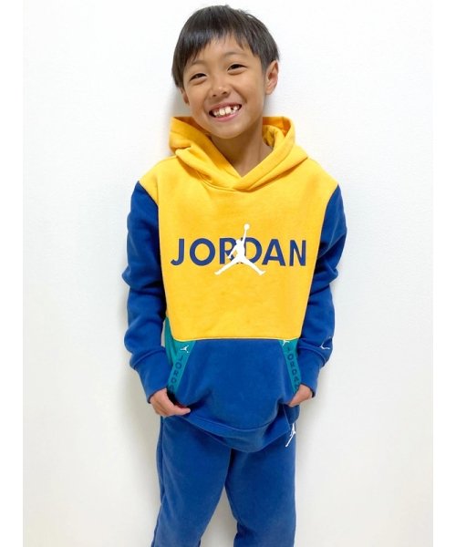 Jordan(ジョーダン)/ジュニア(128－170cm) トレーナー/パーカー JORDAN(ジョーダン) VERT TAPE FLC PO HOODIE/YELLOW