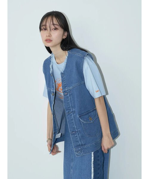 earth music&ecology(アースミュージック＆エコロジー)/Lee×e.m.a.e DENIM VEST/インディゴ