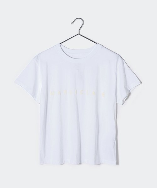 MM6 Maison Margiela(MM６　メゾンマルジェラ)/エムエム6 MM6 S52GC0265 S24312 Tシャツ レディース トップス メゾンマルジェラ 半袖 カットソー ロゴT クルーネック グロウ イン ザ/ホワイト