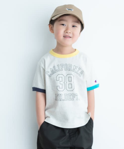 URBAN RESEARCH DOORS（Kids）(アーバンリサーチドアーズ（キッズ）)/『別注』Champion×DOORS　リンガーTシャツ(KIDS)/オートミール