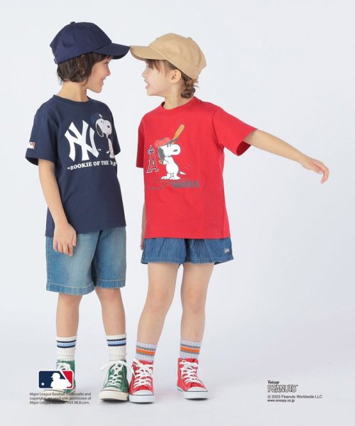 SHIPS KIDS(シップスキッズ)/SHIPS KIDS:100～170cm / スヌーピー×MLB TEE/レッド