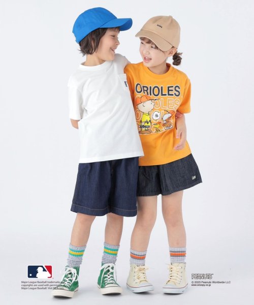 SHIPS KIDS(シップスキッズ)/SHIPS KIDS:100～170cm / スヌーピー×MLB TEE/オレンジ